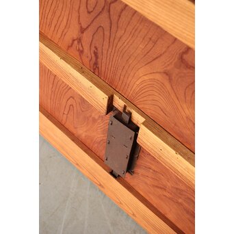 上杢 欅一枚板蔵戸　W093Y 