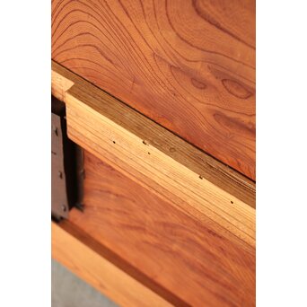 上杢 欅一枚板蔵戸　W093Y 