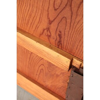 上杢 欅一枚板蔵戸　W093Y 