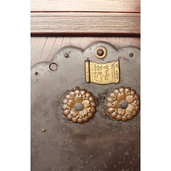 総欅 格子蔵戸　W094YD 