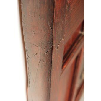 総欅 格子蔵戸　W094YD 框に割れ痕あり