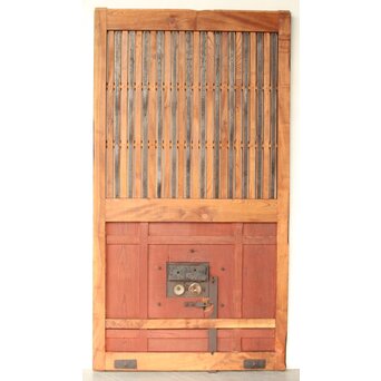 総欅 格子蔵戸　W094YD ウラ