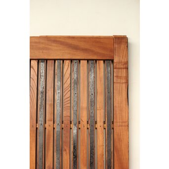 総欅 格子蔵戸　W094YD 