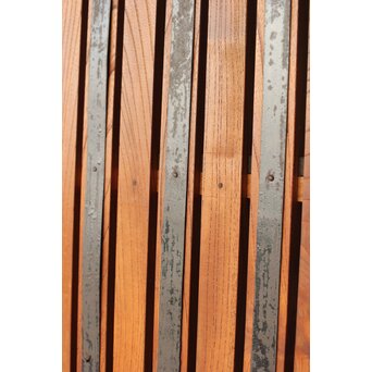 総欅 格子蔵戸　W094YD 