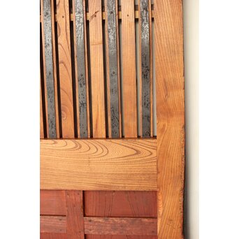 総欅 格子蔵戸　W094YD 