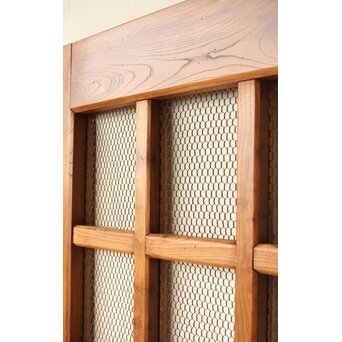 総欅 網の升格子蔵戸　W095YD 