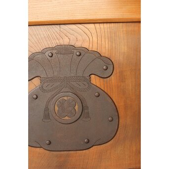 総欅 網の升格子蔵戸　W095YD 