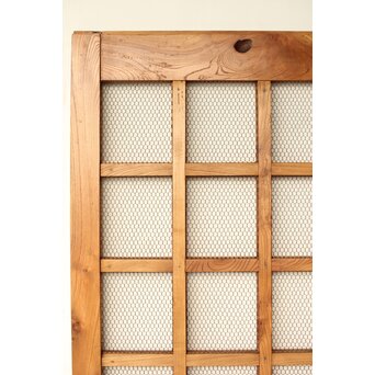 総欅 網の升格子蔵戸　W095YD 