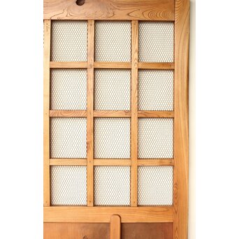 総欅 網の升格子蔵戸　W095YD 