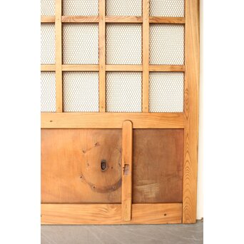 総欅 網の升格子蔵戸　W095YD 