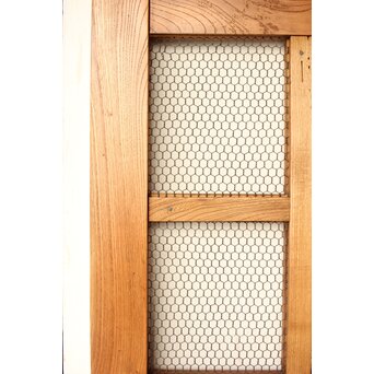 総欅 網の升格子蔵戸　W095YD 
