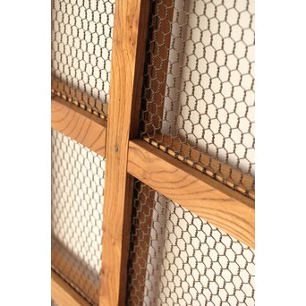 総欅 網の升格子蔵戸　W095YD 