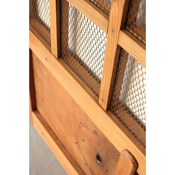 総欅 網の升格子蔵戸　W095YD 