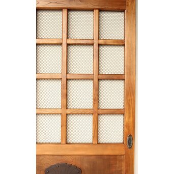 総欅 網の升格子蔵戸　W095YD 