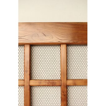 総欅 網の升格子蔵戸　W095YD 