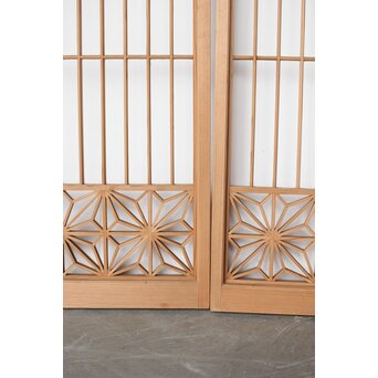 麻組子書院 4枚1組　R0295 麻の葉デザイン