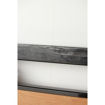 黒枠 菊と桐模様欄間 2枚1組　R0297 