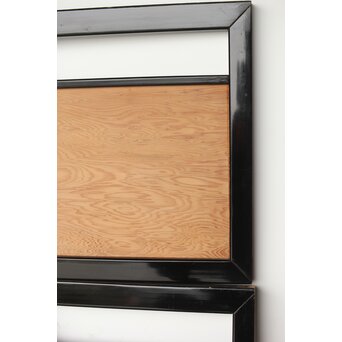 黒枠 菊と桐模様欄間 2枚1組　R0297 