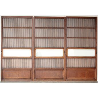 ガラス入 格子戸 3枚1組　L1091