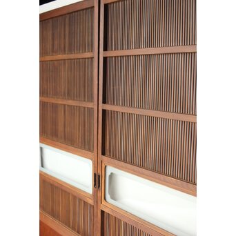 ガラス入 格子戸 3枚1組　L1091 格子部分は透かし