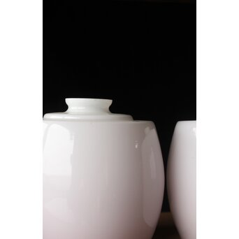 太った円柱 乳白色電笠 4個1組　A069 