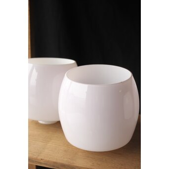 太った円柱 乳白色電笠 4個1組　A069 