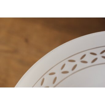 古手 乳白色ガラス被切子電笠　A070 