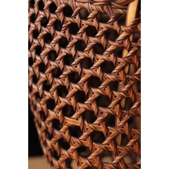 初代 田辺竹雲斎 竹卷竹花籠　U328 