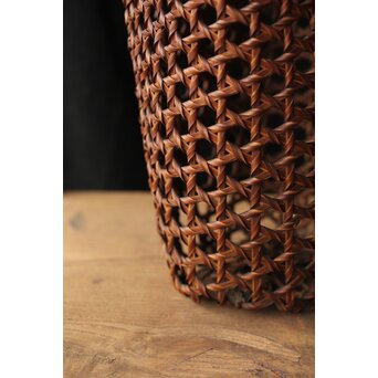 初代 田辺竹雲斎 竹卷竹花籠　U328 