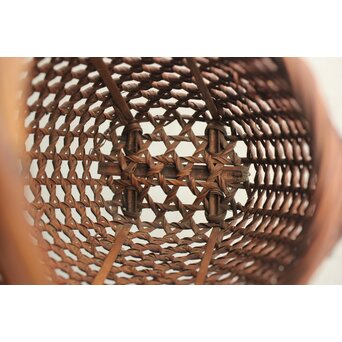 初代 田辺竹雲斎 竹卷竹花籠　U328 