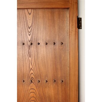 欅の観音扉仕様蔵戸 2枚1組　W098Y 太鼓鋲の装飾が　蔵戸っぽく良いです
