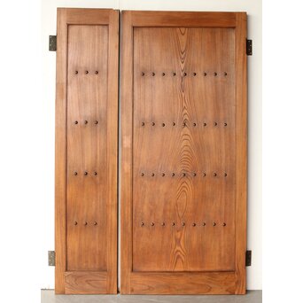 欅の観音扉仕様蔵戸 2枚1組　W098Y