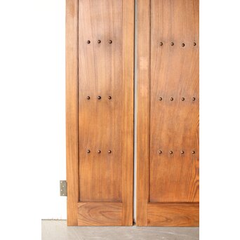 欅の観音扉仕様蔵戸 2枚1組　W098Y 