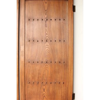 欅の観音扉仕様蔵戸 2枚1組　W098Y 美しい一枚板