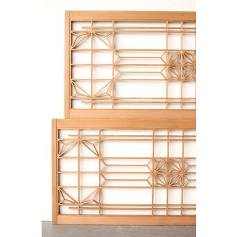 変わり組子 障子欄間引戸 2枚1組　R0297 