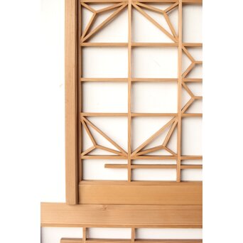 変わり組子 障子欄間引戸 2枚1組　R0297 