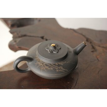 初代か 伊藤赤水 佐渡金山産 無名異製 茶注/急須　P342 