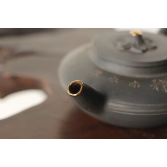 初代か 伊藤赤水 佐渡金山産 無名異製 茶注/急須　P342 