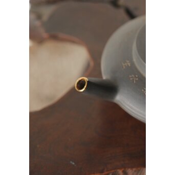 初代か 伊藤赤水 佐渡金山産 無名異製 茶注/急須　P342 