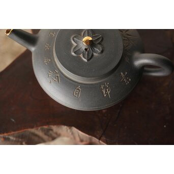 初代か 伊藤赤水 佐渡金山産 無名異製 茶注/急須　P342 