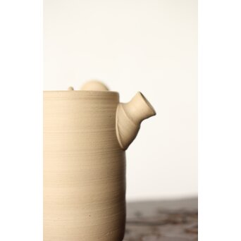 浅井楽然 汲古堂 常滑 茶注/急須 朱泥白泥一対　P343 