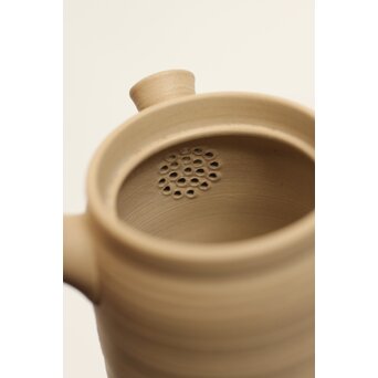 浅井楽然 汲古堂 常滑 茶注/急須 朱泥白泥一対　P343 