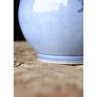 十三代 今泉今右衛門 色鍋島吹墨草花文花瓶 共箱　P346 