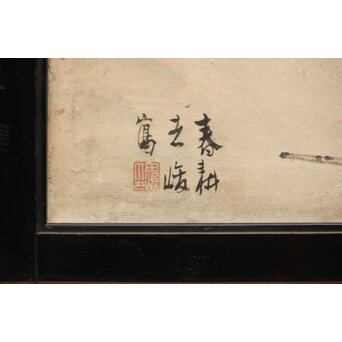 西田春耕 文人画襖絵 4枚1組　Z409 