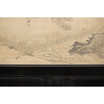 西田春耕 文人画襖絵 4枚1組　Z409 