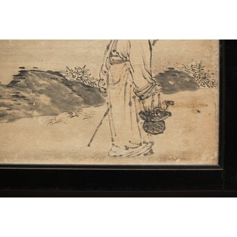 西田春耕 文人画襖絵 4枚1組　Z409 