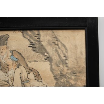 西田春耕 文人画襖絵 4枚1組　Z409 