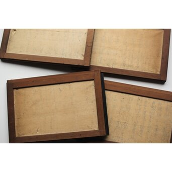 西田春耕 文人画襖絵 4枚1組　Z409 