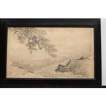 西田春耕 文人画襖絵 4枚1組　Z409 