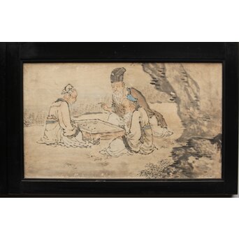 西田春耕 文人画襖絵 4枚1組　Z409 